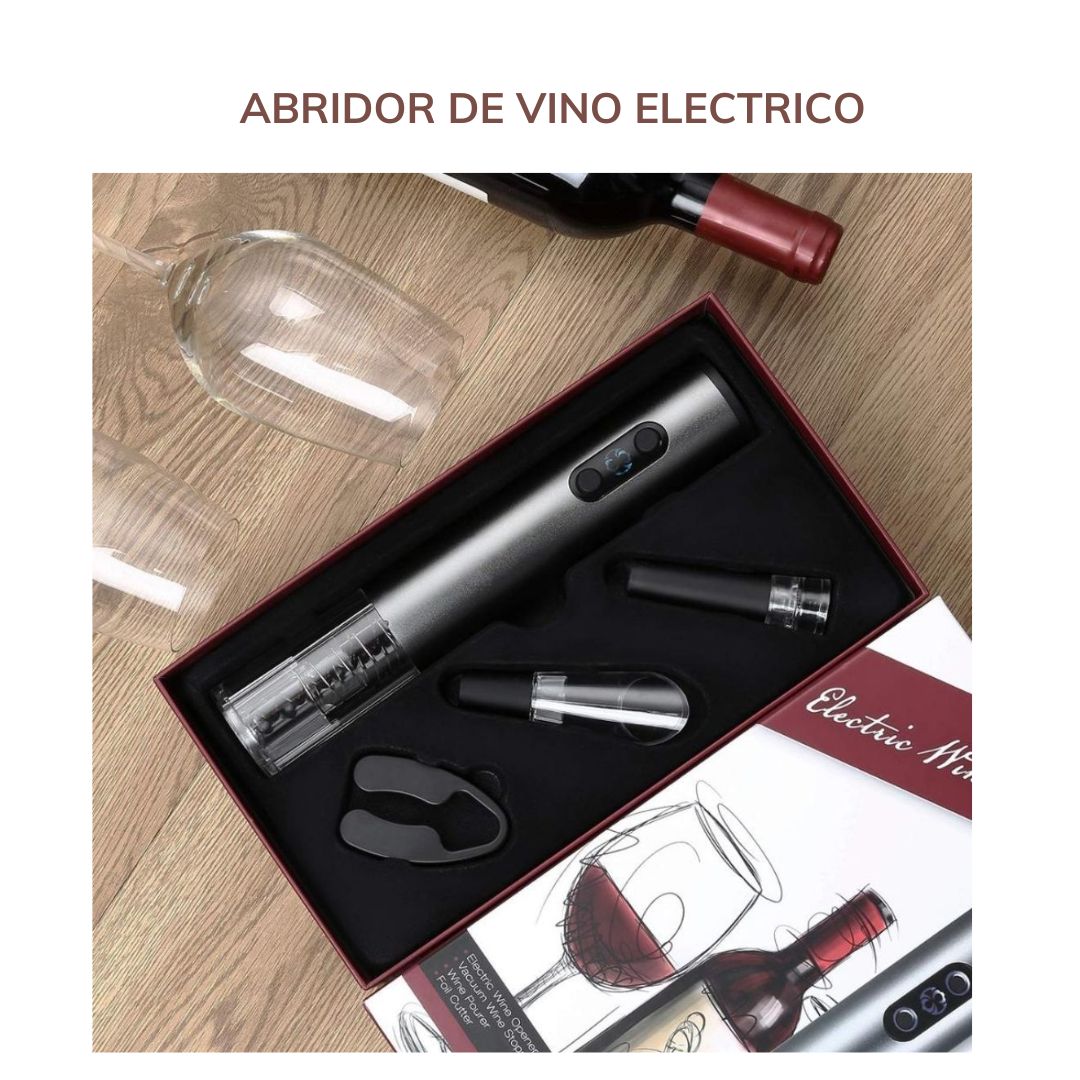 Juego de abridor de vino eléctrico, Kit de barman recargable (4 piezas)