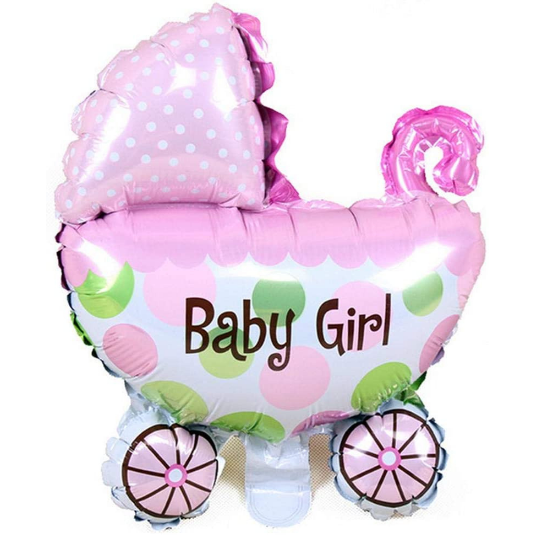 Globo de helio o de aire Carrito de bebe.  Baby Girl o Baby Boy.  Baby Shower