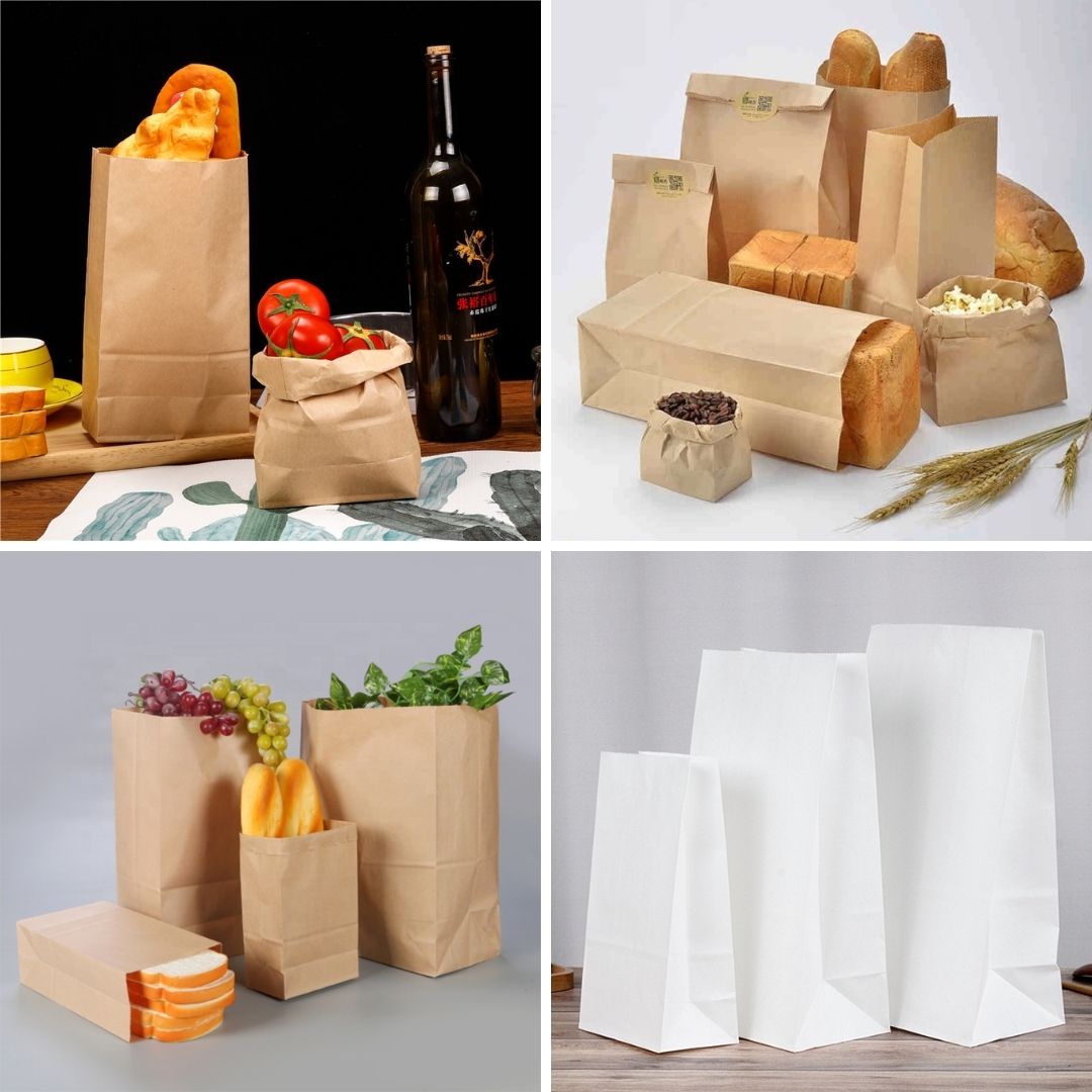 Bolsa de papel kraft biodegradable.