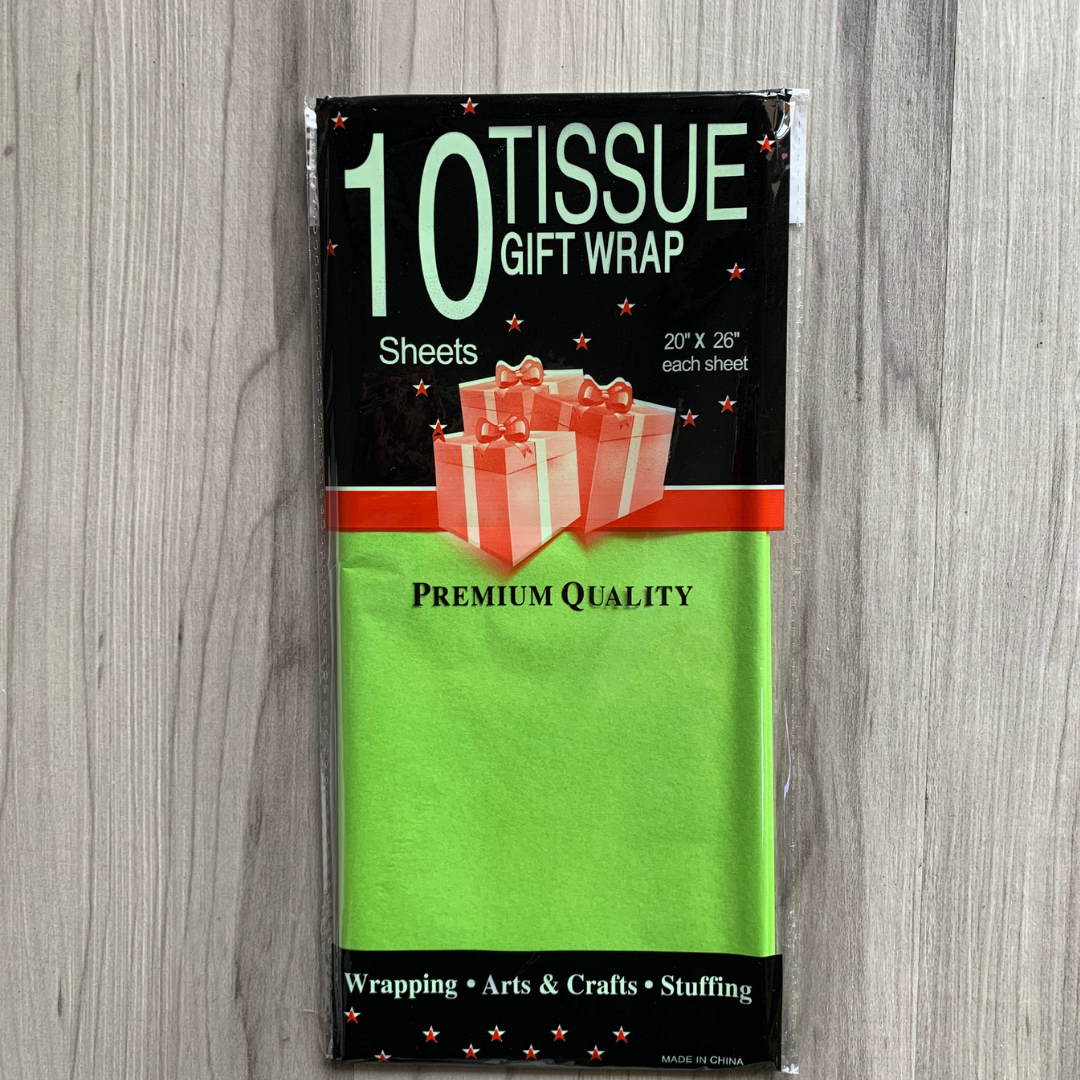 Papel  tisú tissue para envolver regalos - colores liso mate - Paquete de 10 hojas