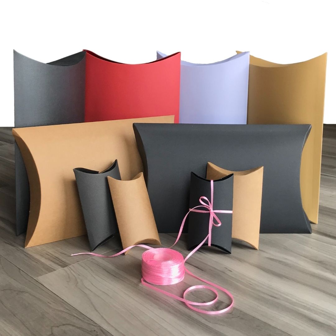 Cajas armable en forma de almohada de papel kraft de cartulina