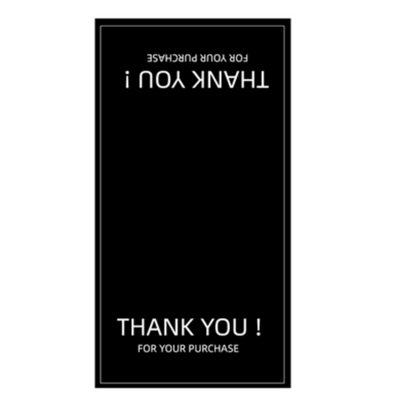 Stickers rectangular grande "Thank You" para paquete de entrega delivery