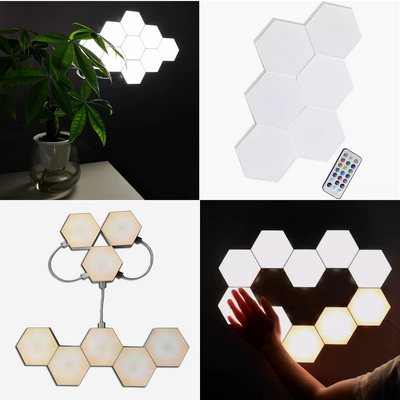 DIY Sensor táctil de control remoto inteligente llevó la luz de la pared Led Hexagonal Multi táctil a Color Modular Hexagonal luz por la noche